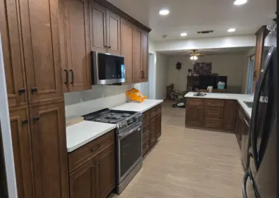 white oak prefab cabinets